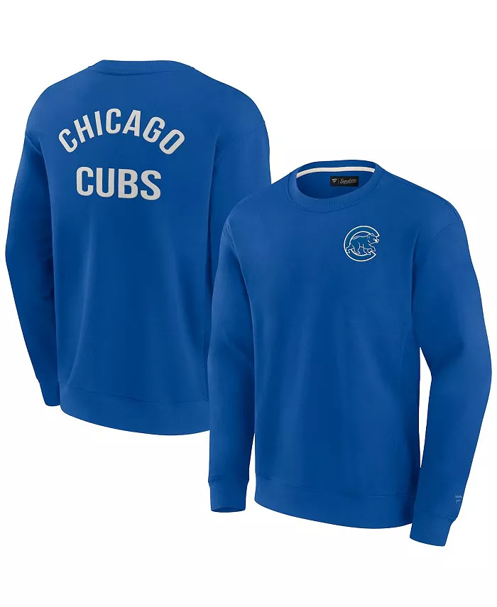 

Мужская и женская супермягкая толстовка Royal Chicago Cubs с круглым вырезом Fanatics Signature