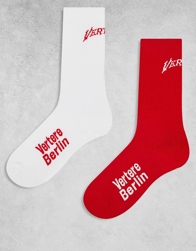

Vertere Berlin, 2 пары носков с контрастным логотипом красного и белого цветов