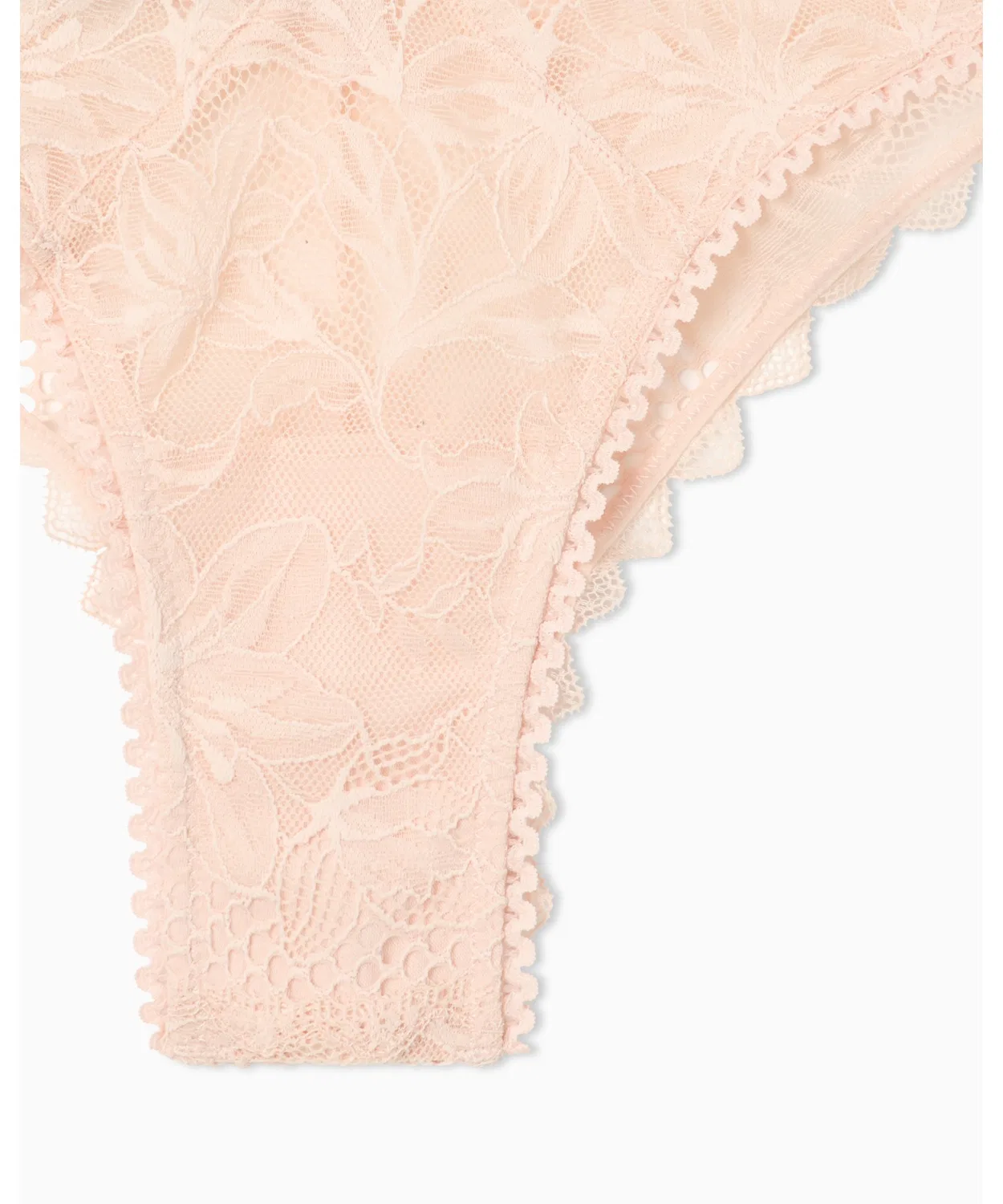 Бразильянские шорты V-вырез из переработанного кружева Emporio Armani ASV Eternal Lace, черный — фото 4