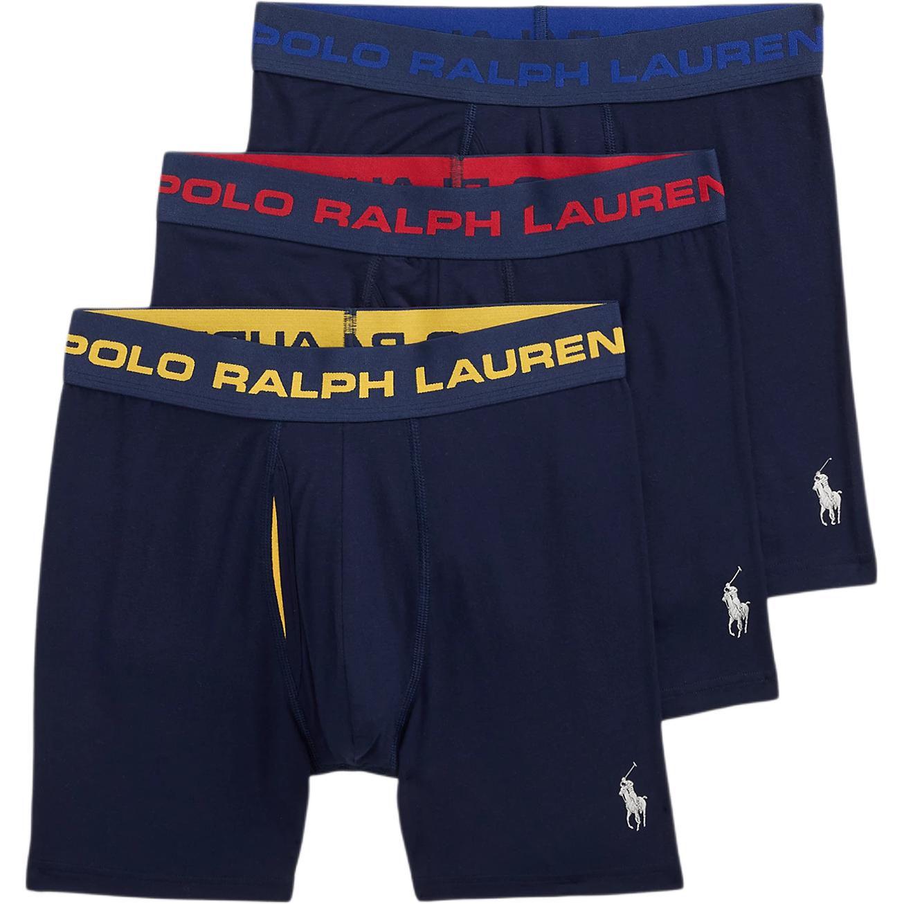 

Мужские трусы, комплект из 3 штук Polo Ralph Lauren, marine синий+marine синий+marine синий