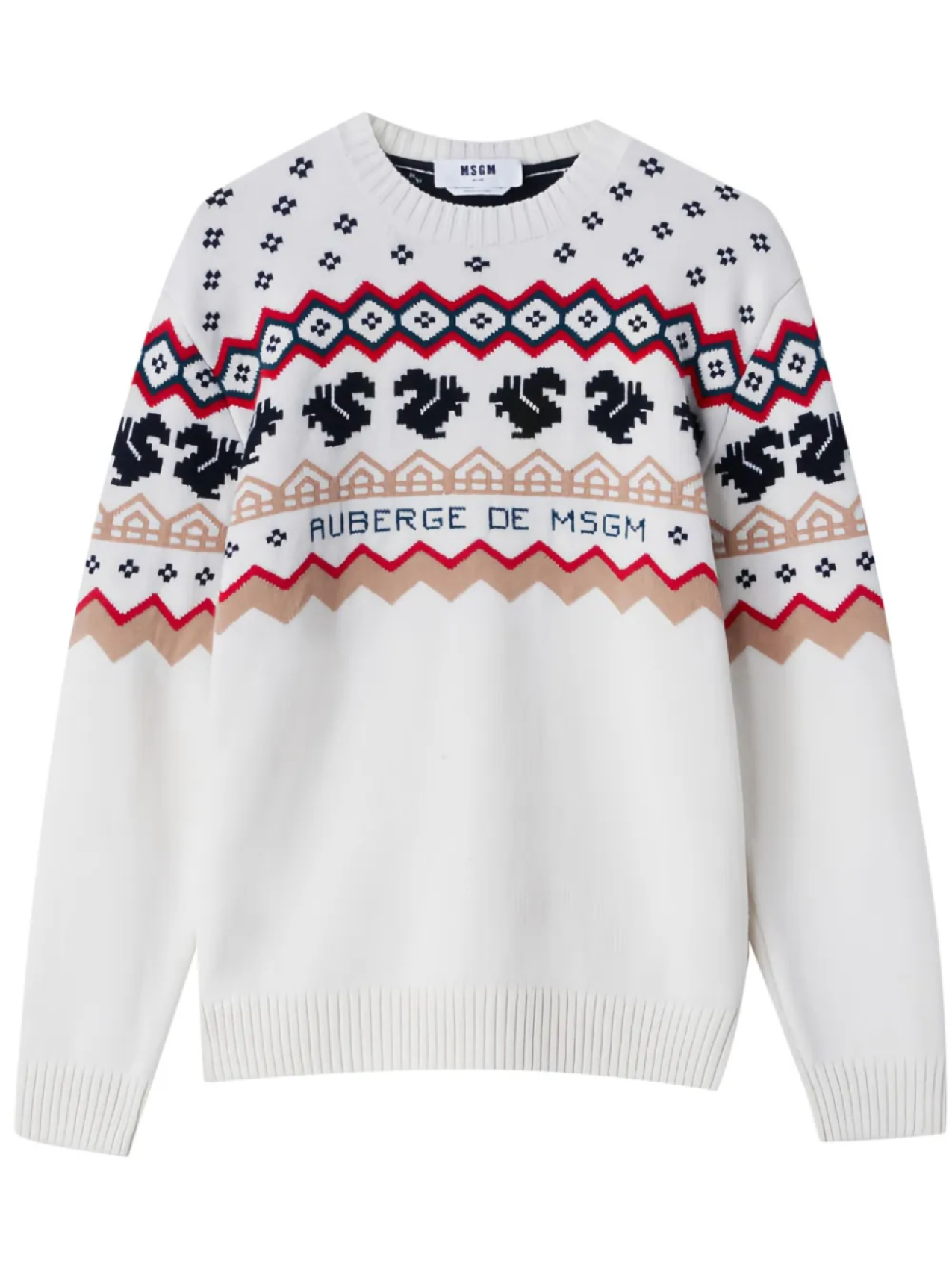 

MSGM вязаный джемпер, белый