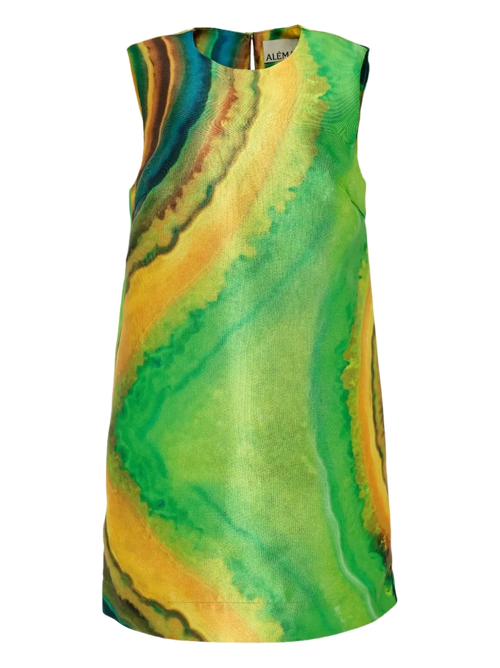 

Платье мини без рукавов с принтом ALEMAIS, зеленый