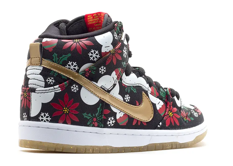 Кроссовки Nike Concepts x Dunk High SB Premium 'Ugly Christmas Sweater', черный — фото 3