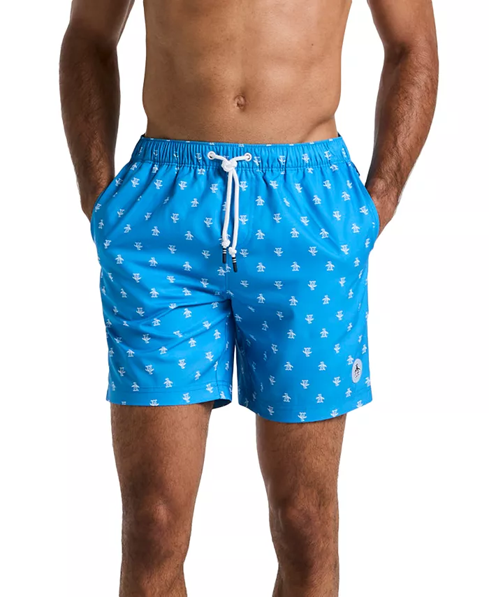 

Мужские плавки с логотипом Slim Fit на шнурке, 7" Original Penguin, синий