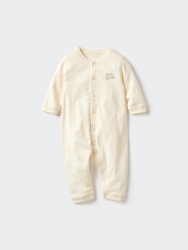

Комбинезон для новорожденного в рубчик Uniqlo, цвет 01 белый
