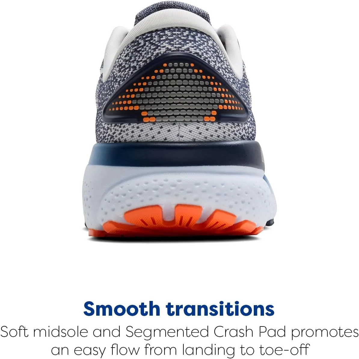 Мужские кроссовки Brooks Ghost 16, белый/оранжевый — фото 3