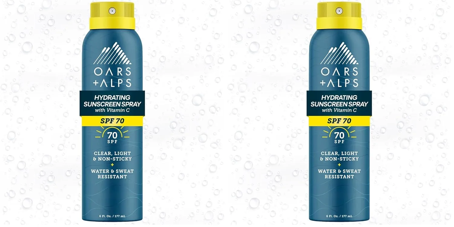 Увлажняющий антиоксидантный спрей SPF 70 (упаковка из 2 шт.) Oars + Alps, SPF 70