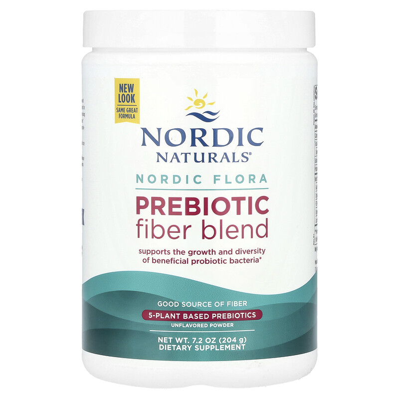 

Nordic Naturals, Смесь пребиотических волокон Nordic Flora в порошке, без добавок, 204 г (7,2 унции)