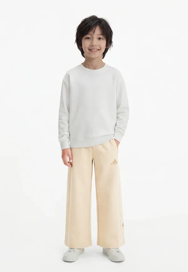 Спортивные штаны Adidas Performance Future Icons Stripes Wide Leg, кристально-льняной/след хаки — фото 3