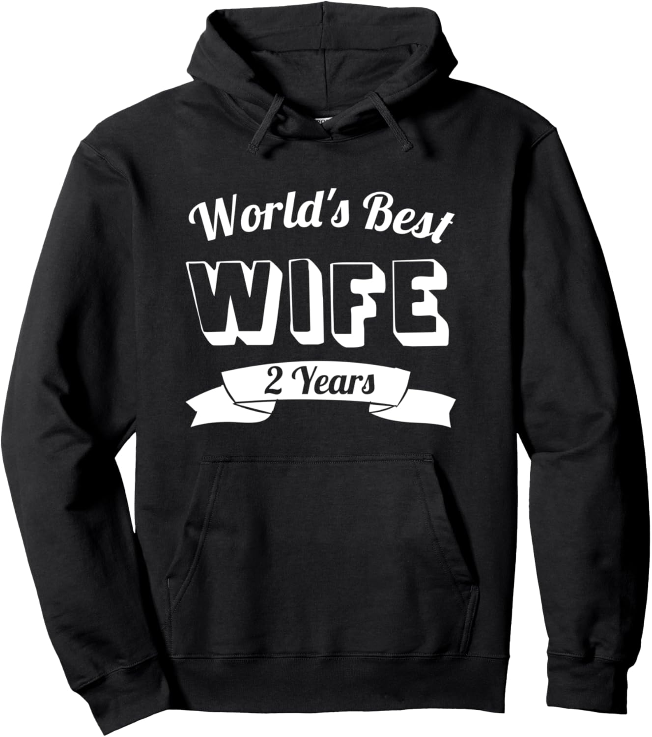 

Худи «Лучшая жена в мире» к 2-й годовщине свадьбы (2 года) Shirtbooth: Anniversary, черный