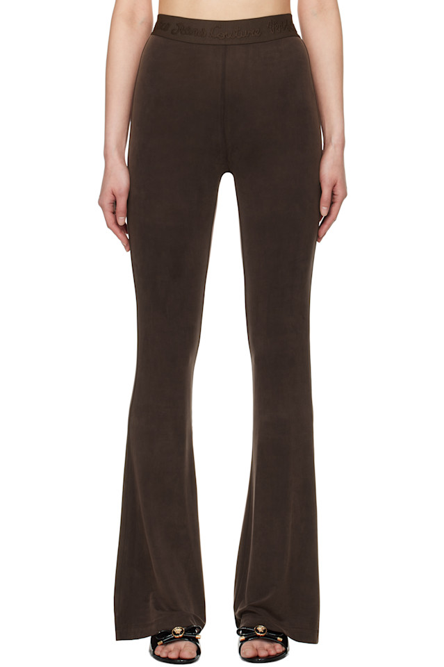 

Расклешенные леггинсы Versace Jeans Couture, цвет cocoa