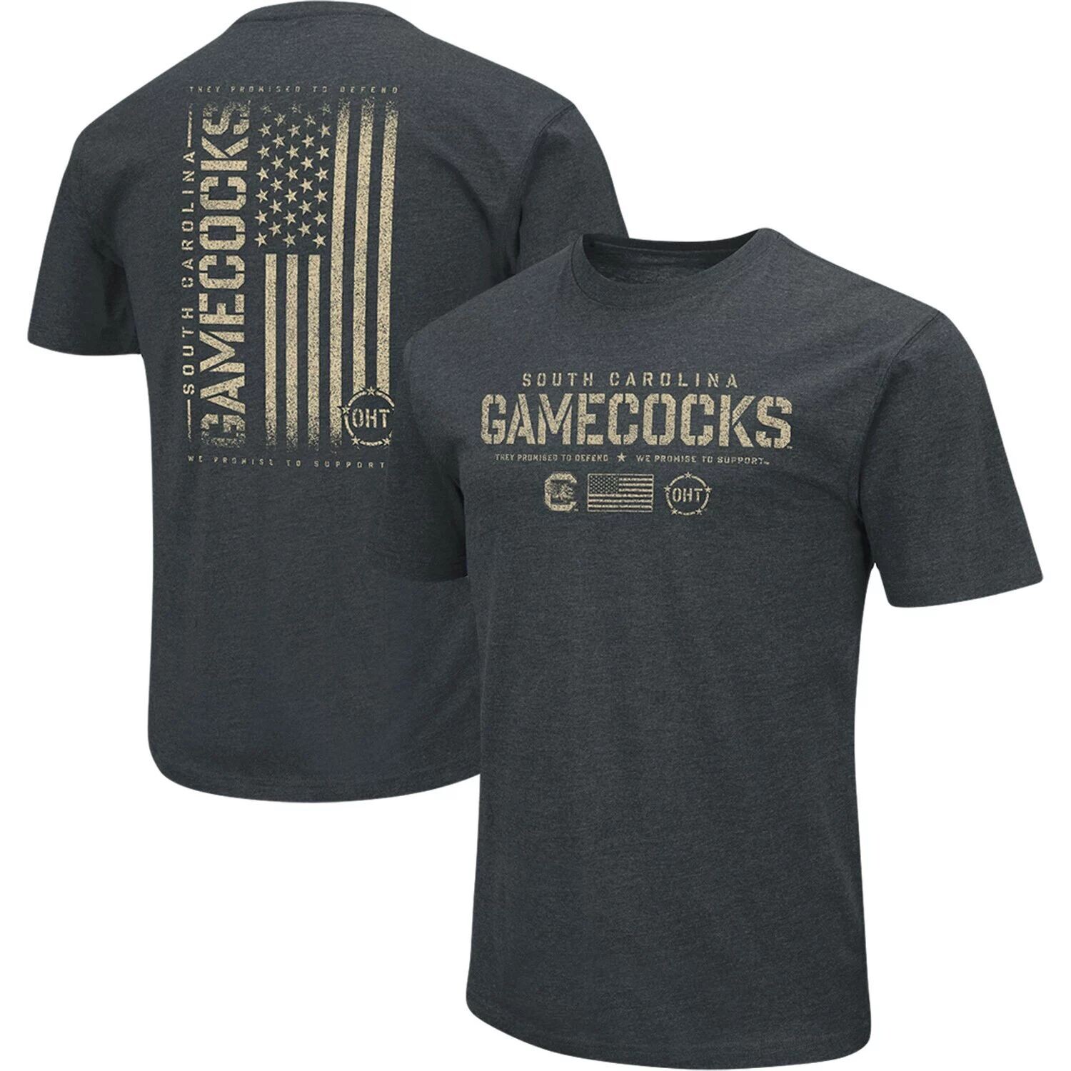 

Мужская черная футболка с принтом South Carolina Gamecocks OHT Military Appreciation Flag 2.0 Colosseum