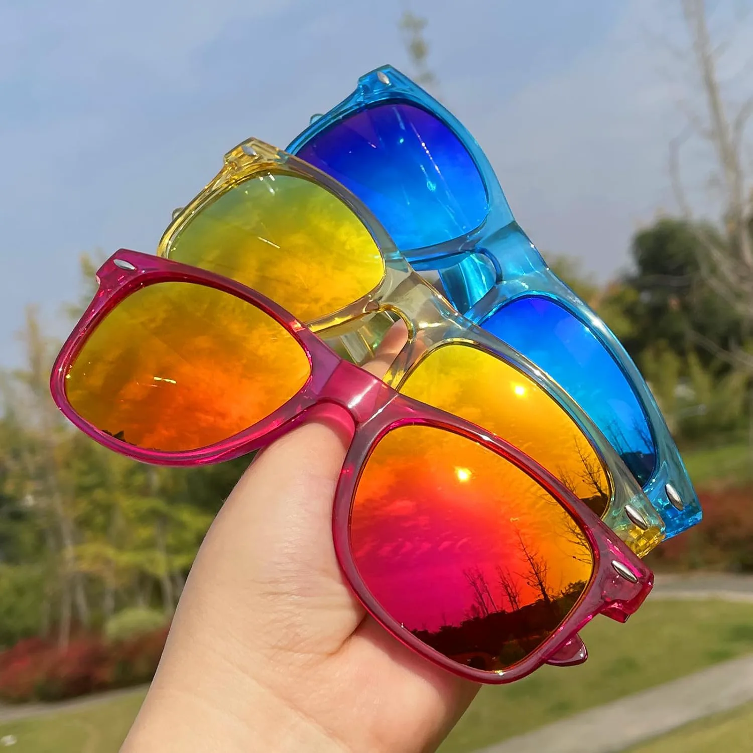 

Солнцезащитные очки Matcheck 10/18, неоновые, для вечеринок, с зеркальными линзами, цветные, ретро, ​​оптом, для взрослых и подростков (унисекс), Color Trans Frame-18