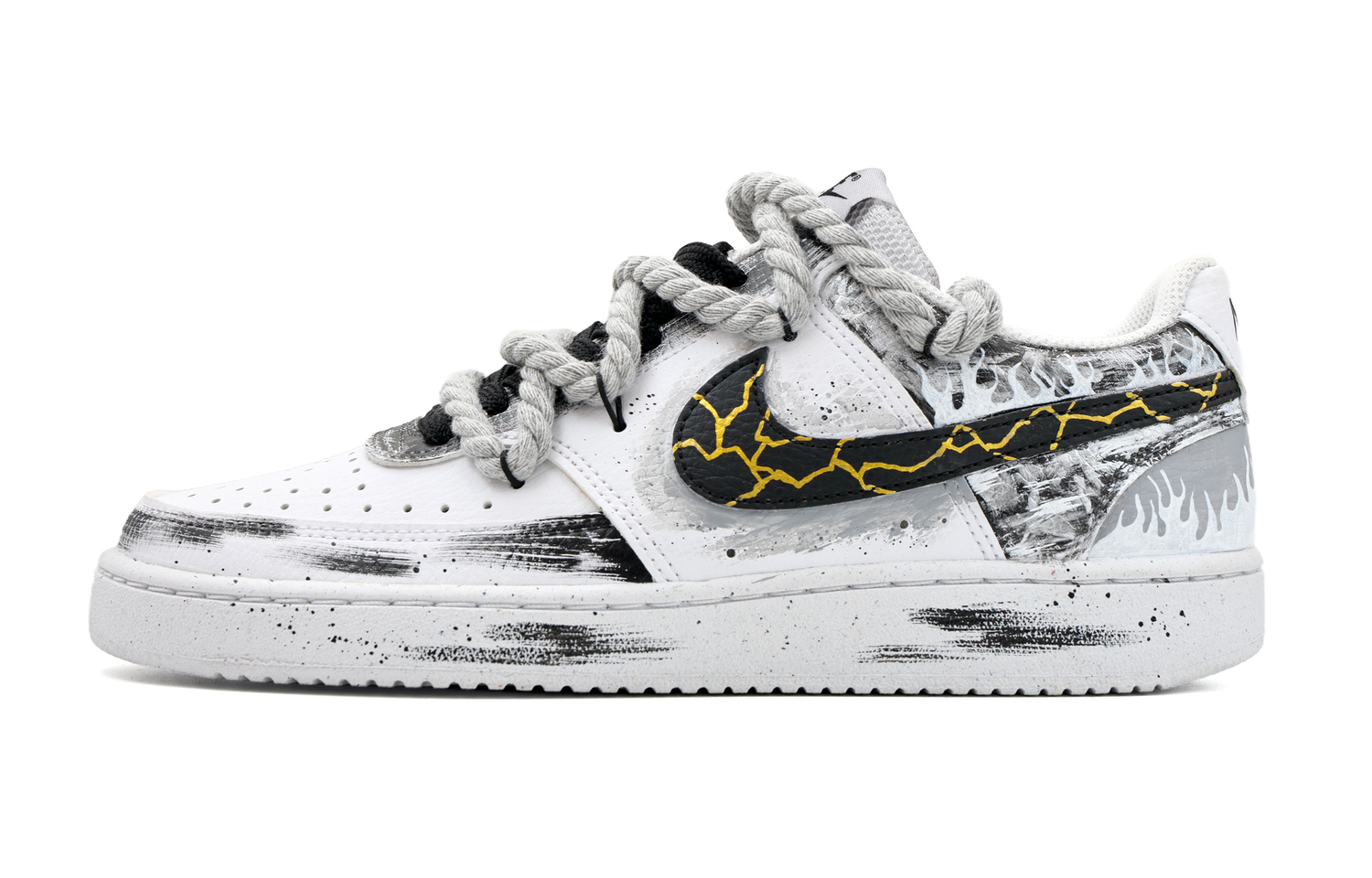 

Nike Court Vision 1 Overwhelming Abrasion Resistant Balance Low top Skateboard Shoes мужские черно-белые