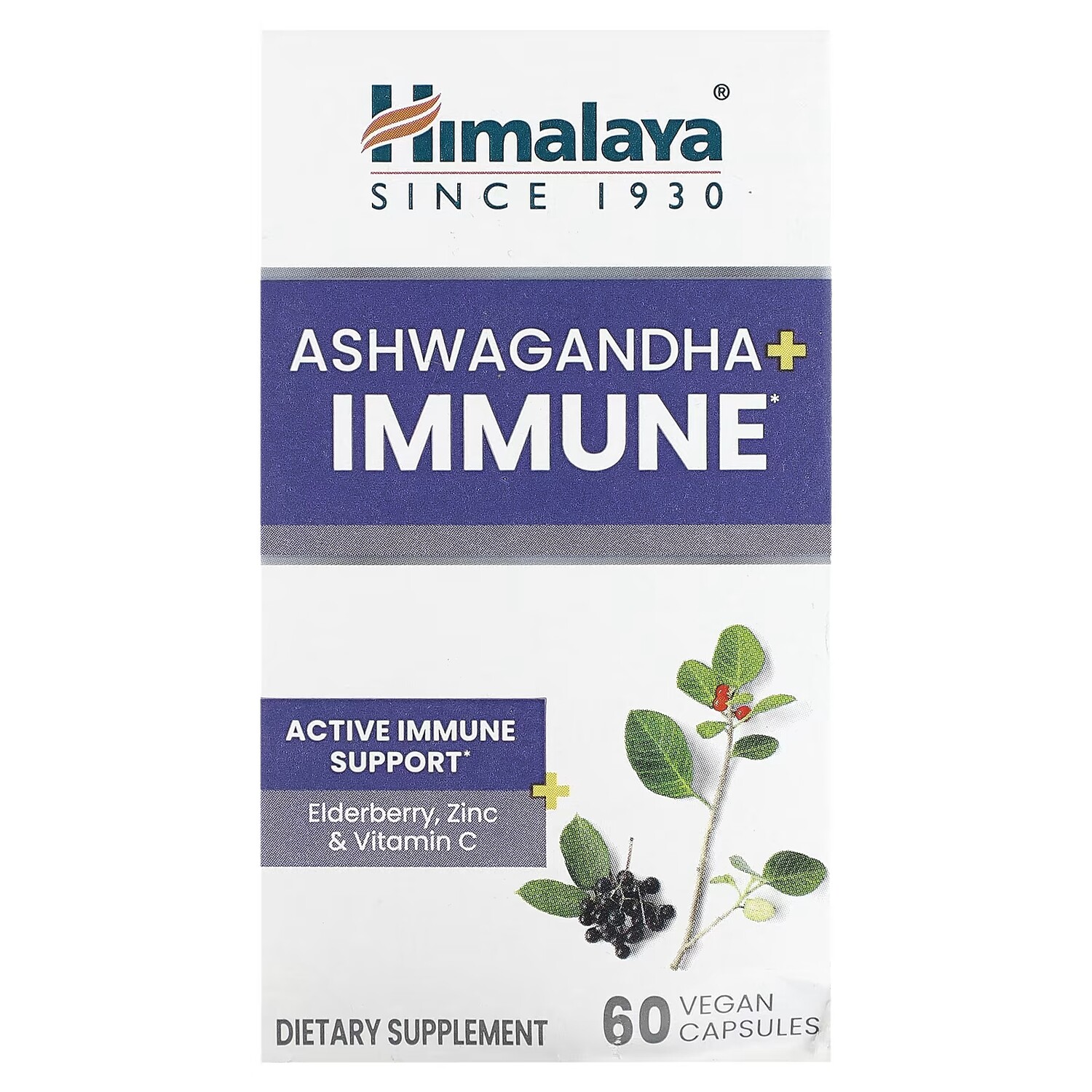 

Добавка с ашвагандой Himalaya Ashwagandha + Immune, 60 капсул