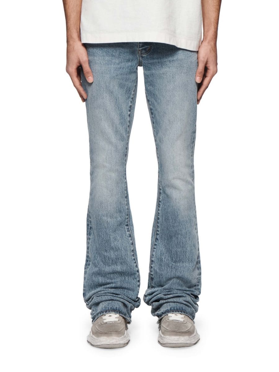 

Расклешенные джинсы D-Super Stack Purple Brand, цвет Mid Indigo