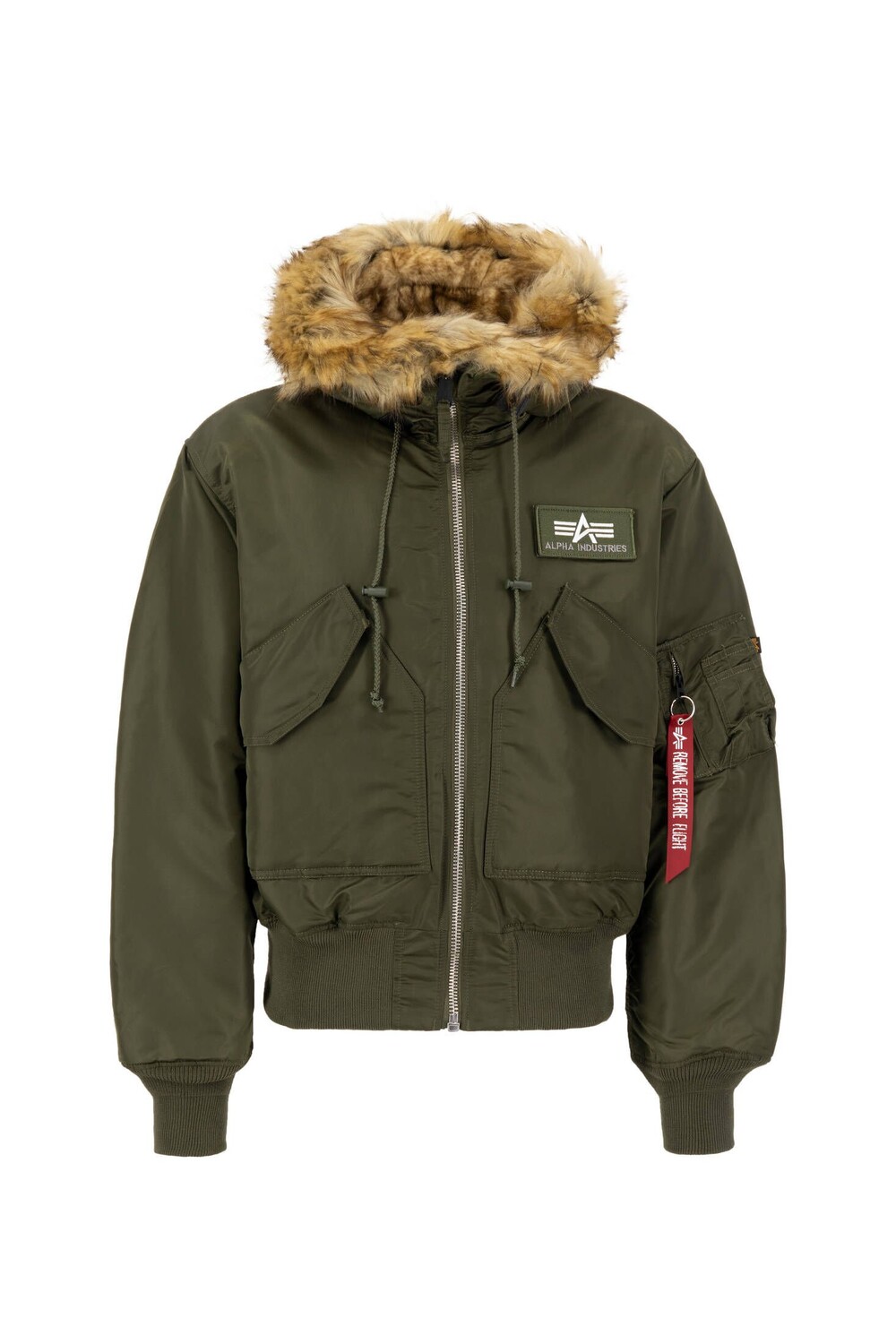 

Куртка-Бомбер 45р с капюшоном на заказ Alpha Industries, зеленый