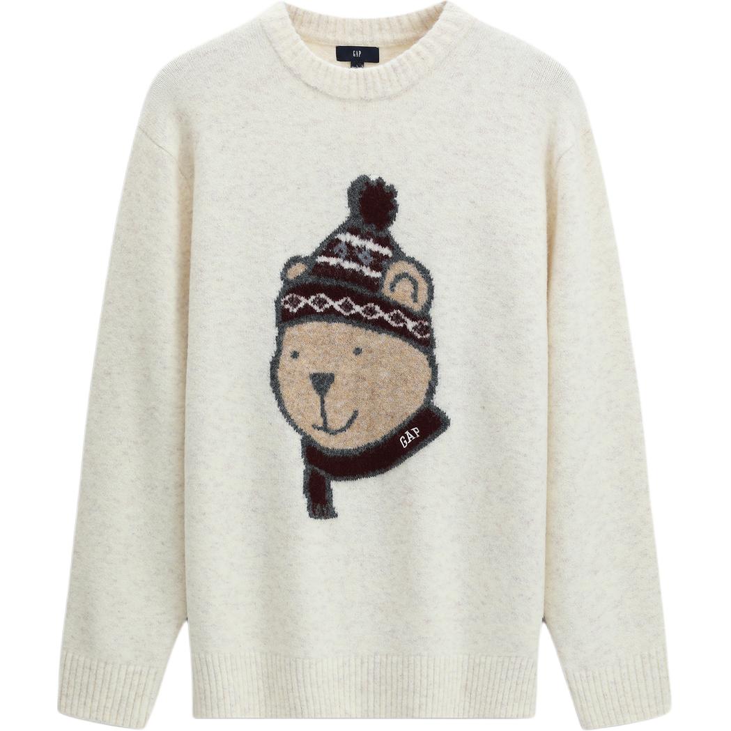 

Трикотаж, унисекс, круглый вырез, умеренный, другие GAP, айвори белый