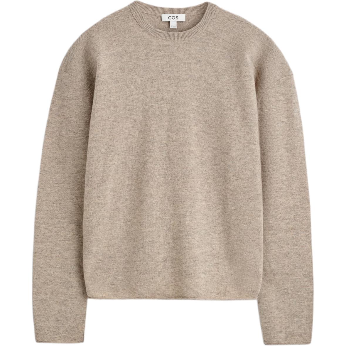 

COS Свитер женский бежевый с круглым вырезом Moderate Others