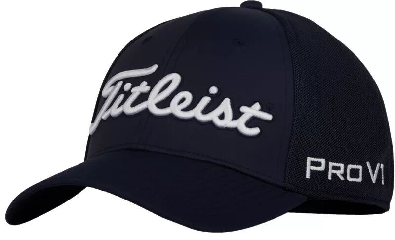 

Мужская спортивная сетчатая кепка для гольфа Titleist Tour, темно-синий/белый