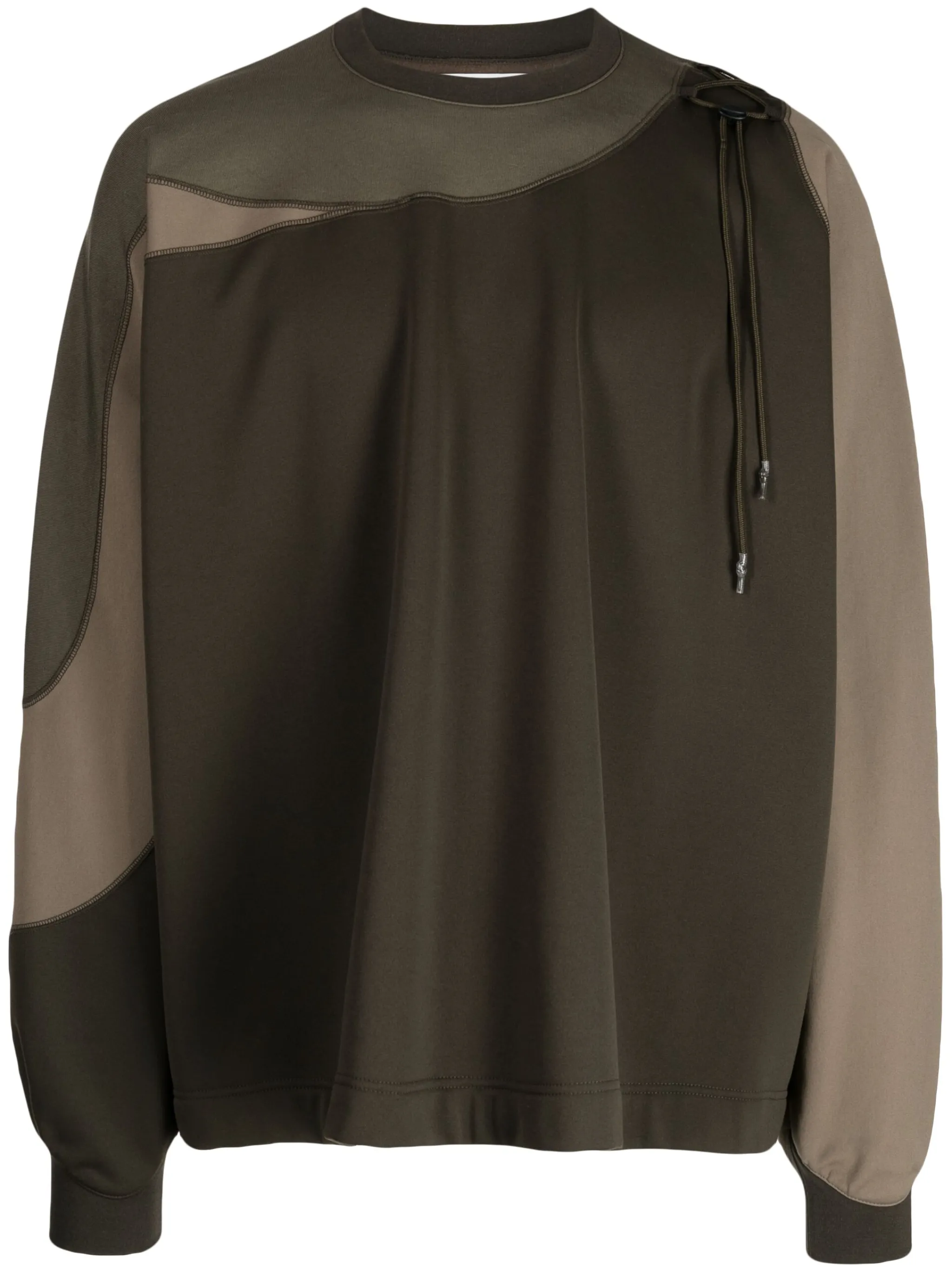 

Толстовка с круглым вырезом и завязками Yoshiokubo, коричневый