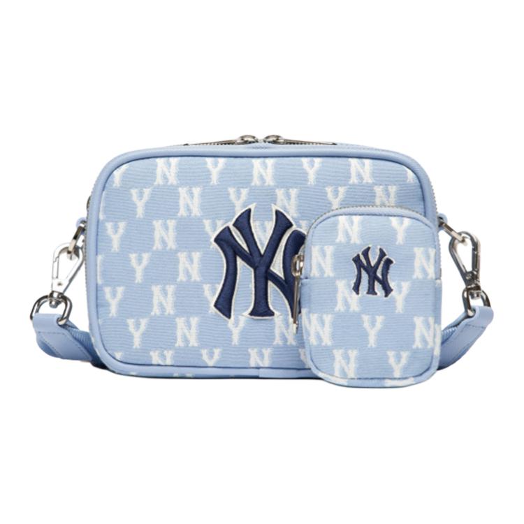 

MLB Сумка через плечо унисекс комбинированная камера из полиэстера коллекции Monogram дымчато-голубой белый, Haze Blue White