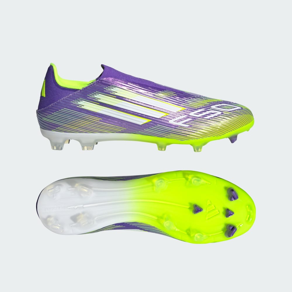

Бутсы Adidas F50 League Laceless Firm/Multi-Ground Cleats, цвет Purple Rush/Cloud White/Lucid Lemon