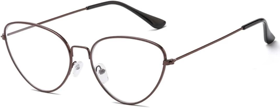 

Роскошные солнцезащитные очки «кошачий глаз» с металлическими дужками, модные панк-очки, летние, для путешествий, с защитой от УФ-излучения UV400 TVTBBVV, Coffee Clear