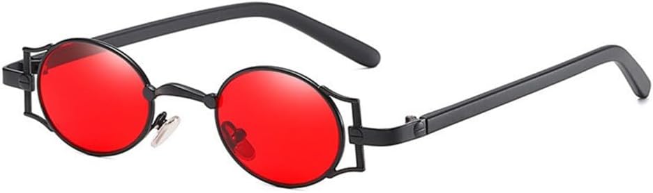 

Маленькие круглые солнцезащитные очки в стиле стимпанк для мужчин, винтажные очки в оправе из сплава, круглые очки для женщин, уличные очки с защитой от УФ-излучения UV400 HDUBFY, 1