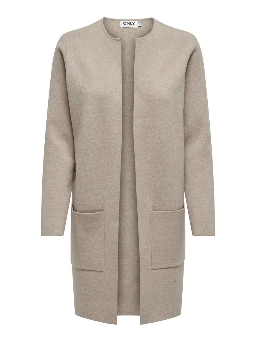 

Only кардиган "ONLRIVER L/S LONG CARDIGAN KNT NOOS", цвет Mocha Meringue Detail:W. Melange