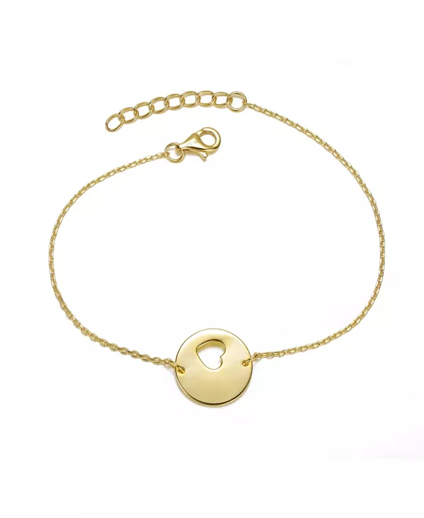 

Браслет с дизайном сердца, покрытый 14-каратным золотом Gigigirl, gold