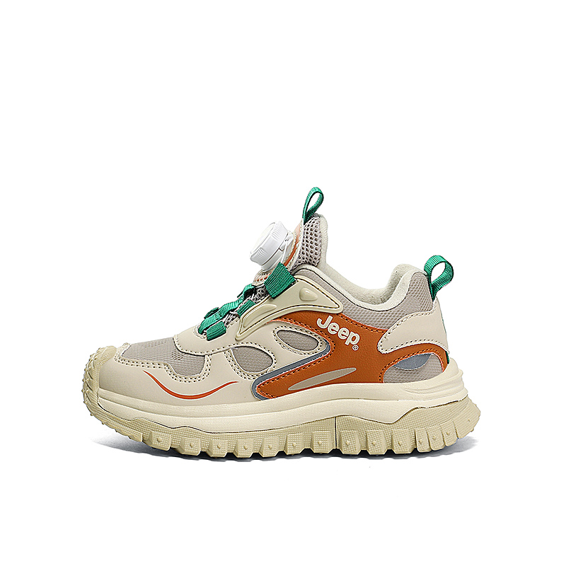 

Jeep Термоустойчивые противоскользящие низкие повседневные ботинки с амортизацией и устойчивостью к истиранию Khaki Kids'