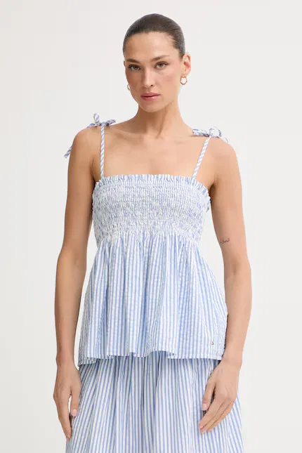 Блузка в полоску SUMMER Tommy Hilfiger, синий