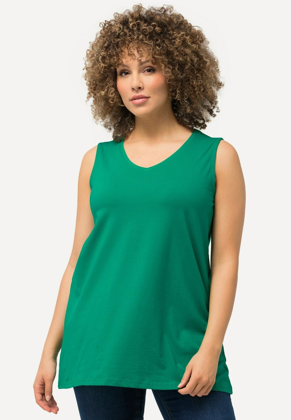 

Топ V-AUSSCHNITT ÄRMELLOS Ulla Popken, цвет Mottled Dark Green