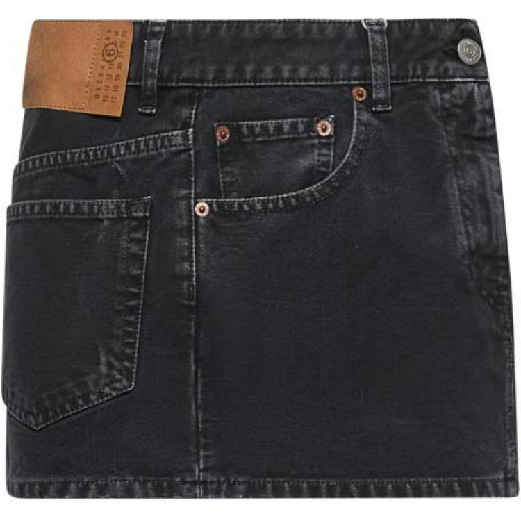 

Повседневная короткая юбка Women's Dark Gray MM6 Maison Margiela, темно-серый