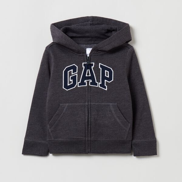 

Толстовка с капюшоном из плюша с застежкой-молнией Gap, серый