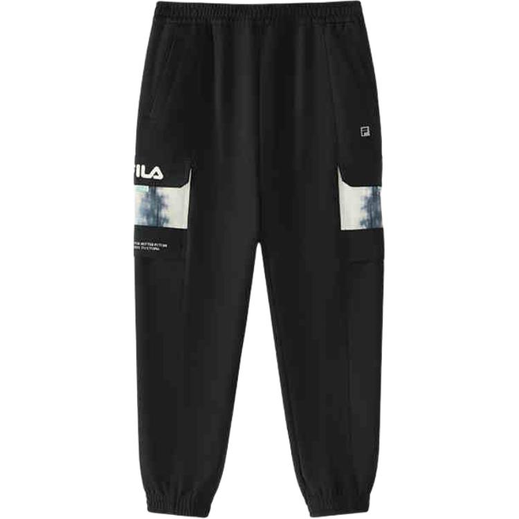 

Детские вязаные спортивные штаны FILA KIDS, черный