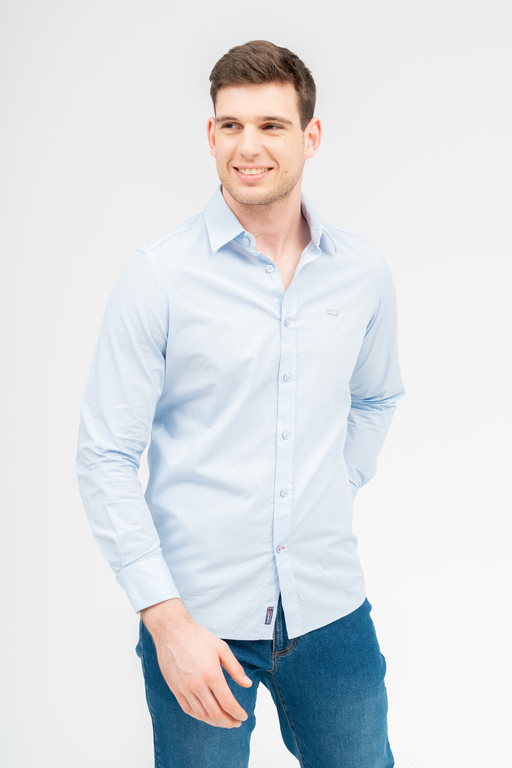 

Рубашка MODERN FIT Budmil, синий/белый