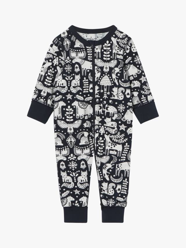 

Детский комбинезон для сна с нордическими животными Polarn O. Pyret, синий