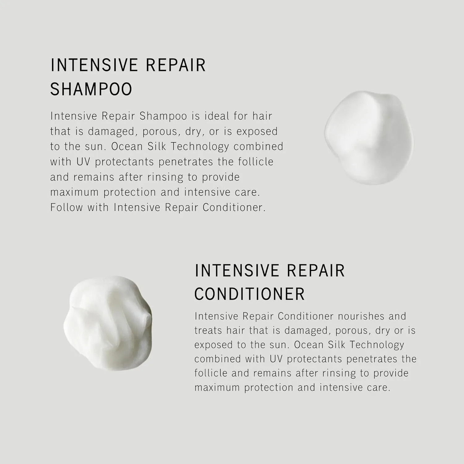 Набор шампуня и кондиционера SACHAJUAN Intensive Repair для сухих и поврежденных волос, Ocean Silk Technology и UV Protection, 2 шт (8,4 унции) — фото 2