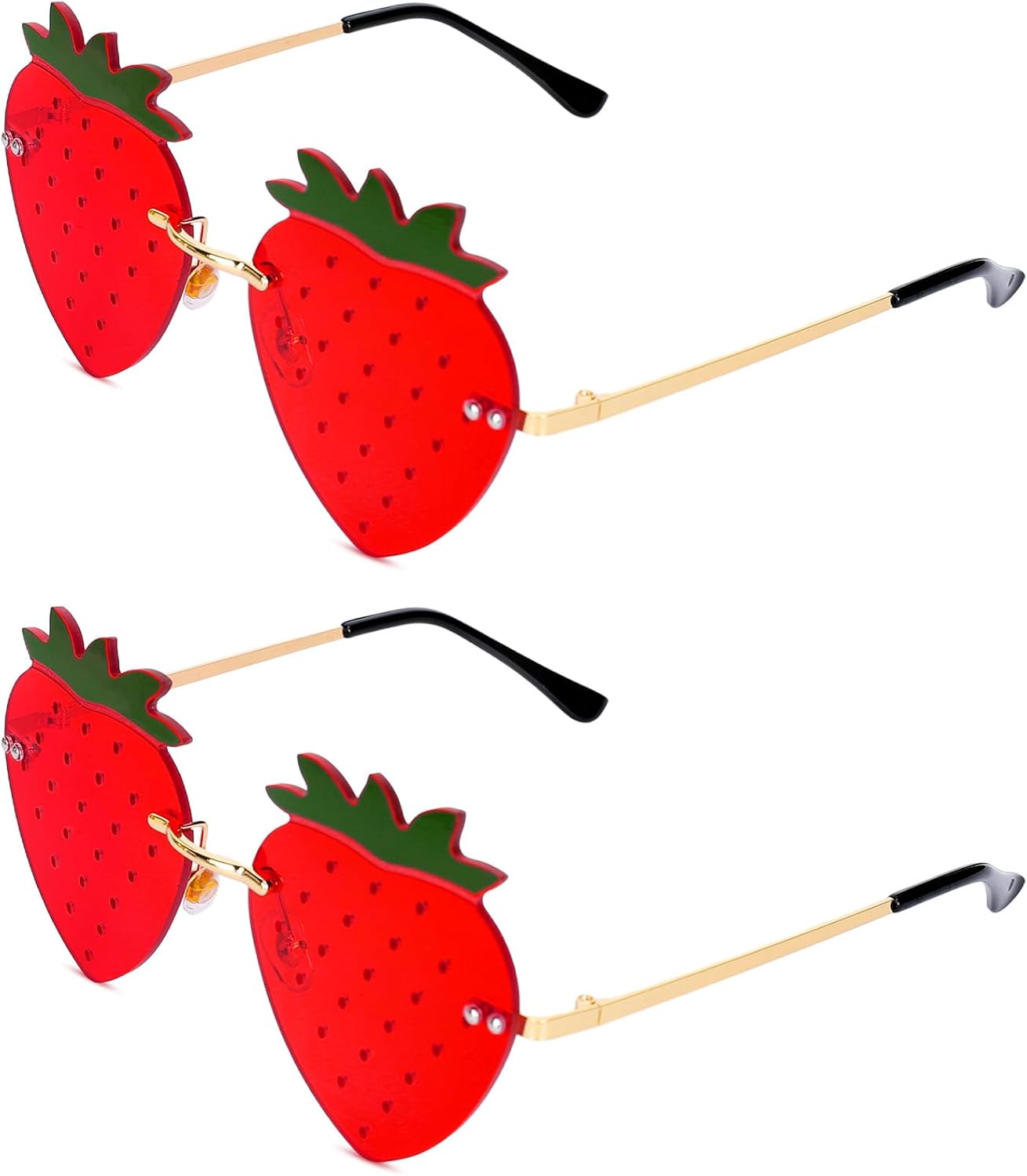

Солнцезащитные очки JarThenaAMCS в форме клубники, красные, без оправы, с фруктовой тематикой, для вечеринки, выпускного бала, костюмов, для женщин, летнего отдыха, дня рождения, набор из 2 штук, Red