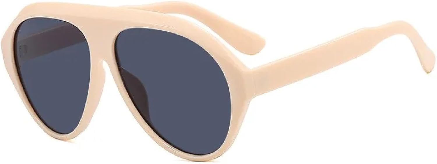 

Солнцезащитные очки с защитой от УФ-излучения UV400 | Овальная увеличенная оправа | Для женщин и мужчин | Для занятий спортом на открытом воздухе и вождения DSVIGF, Beige Grey