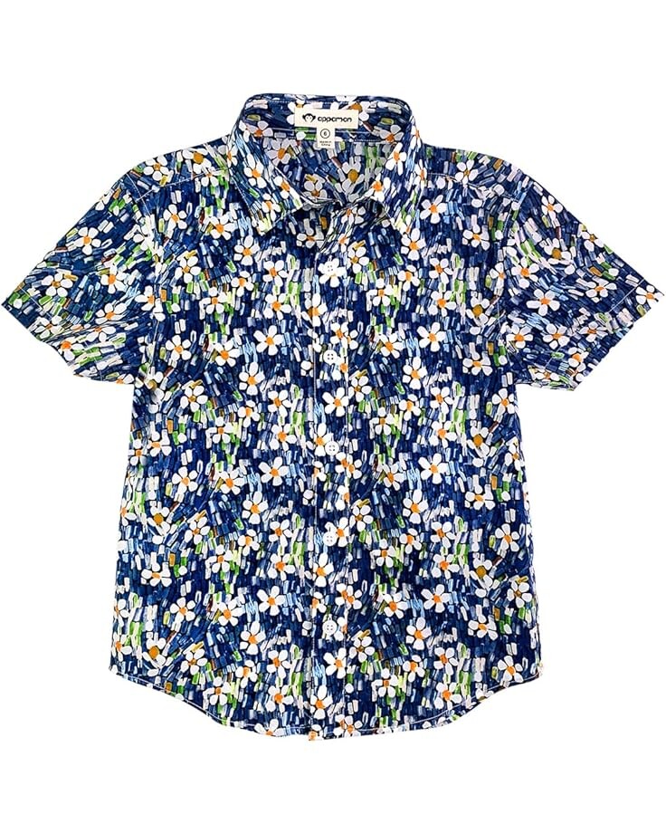 

Рубашка Appaman Kids Day Party Shirt, цвет Navy Daisy