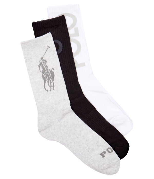 

Носки женские Polo Ralph Lauren высокие, черный/серый/белый