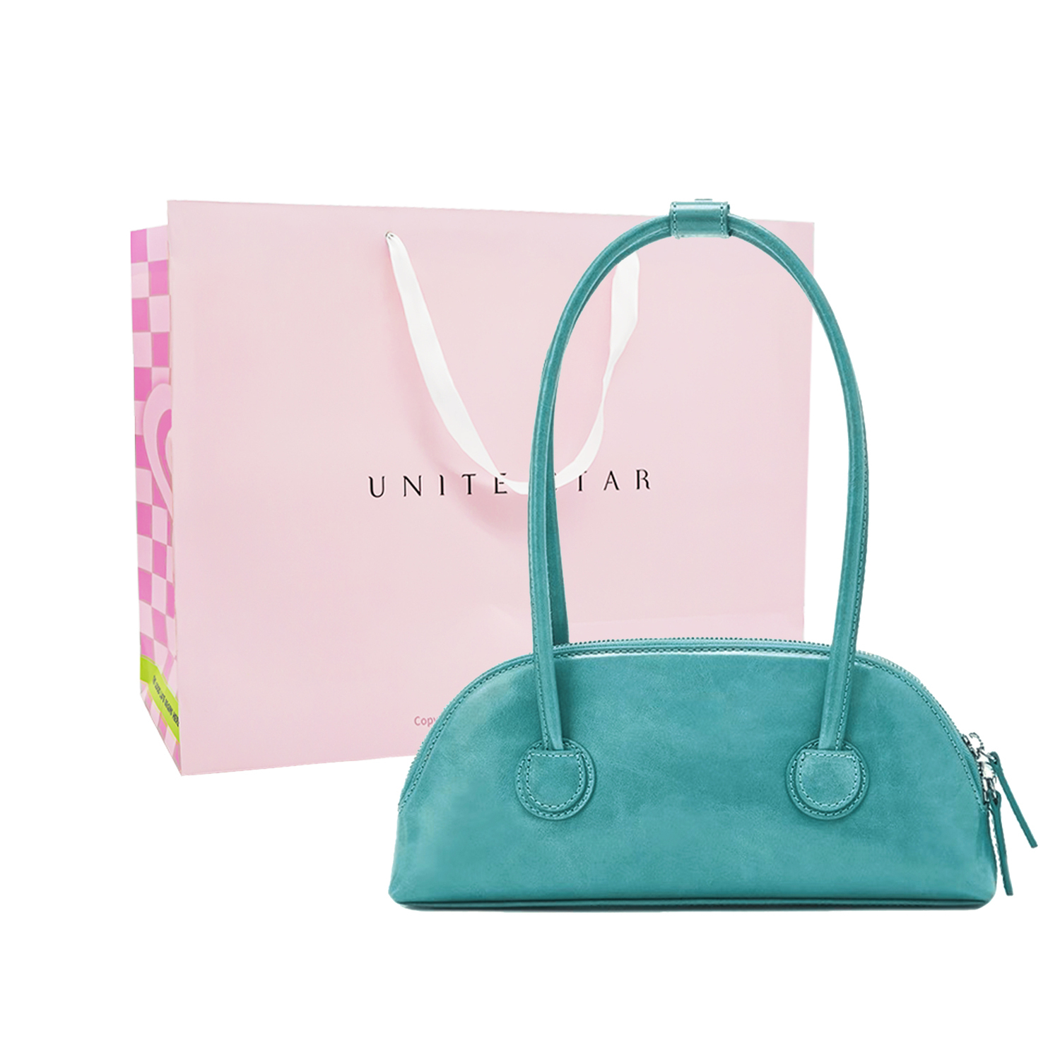 

UNITE STAR Бостонская сумка через плечо женская розово-черная, Blue, Shopping Bag