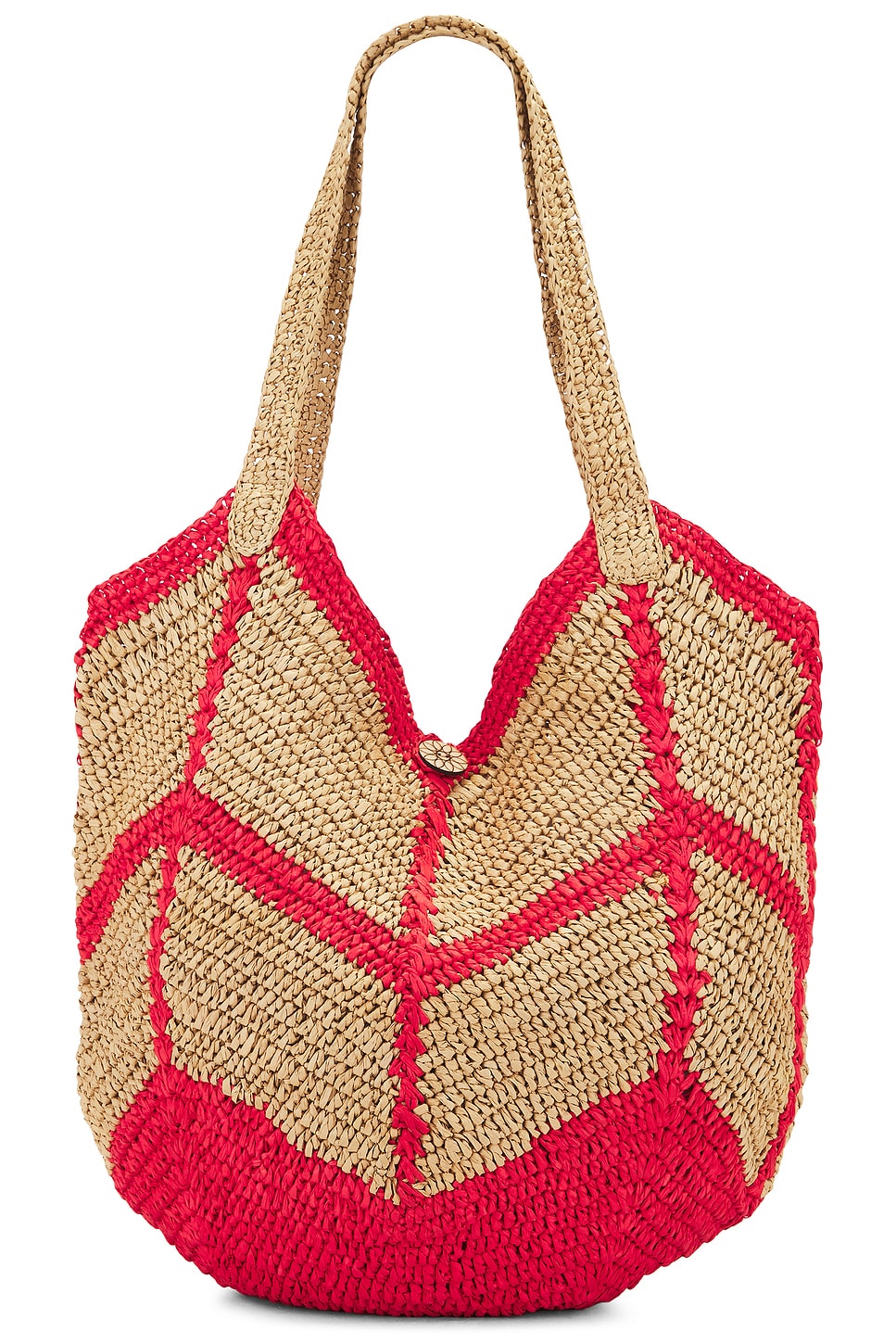 

Соломенная сумка-тоут Mykonos от Free People, red orange