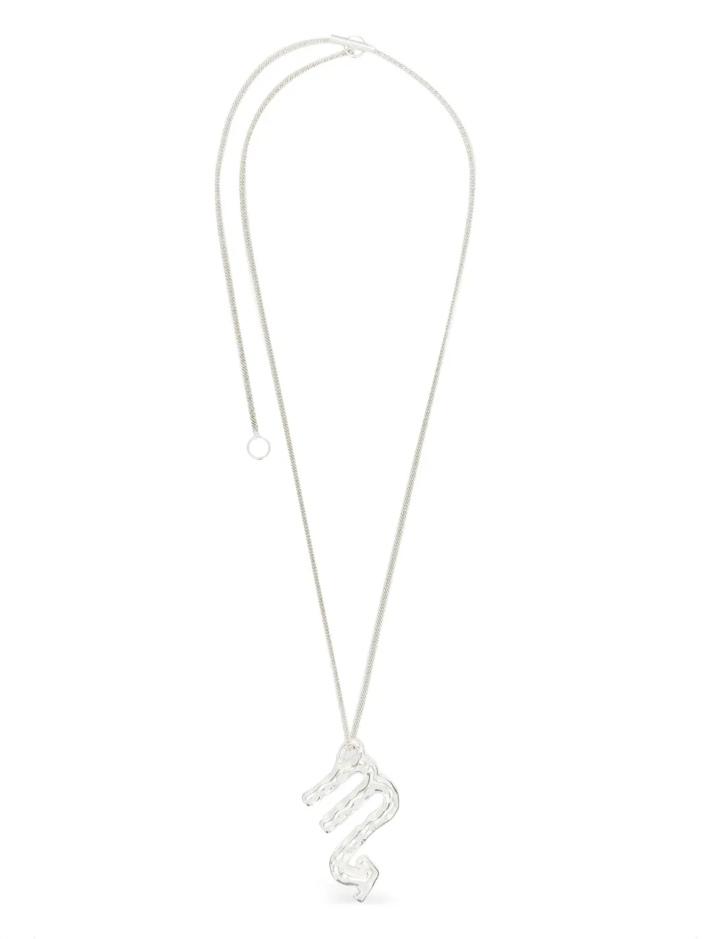 

Серебряное колье с подвеской JIL SANDER, серебяный
