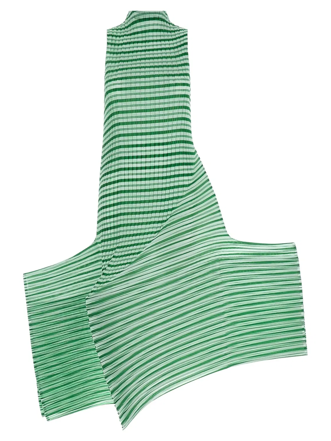 Платье «Generic Stripes (Machine Pleats)» Issey Miyake, зеленый