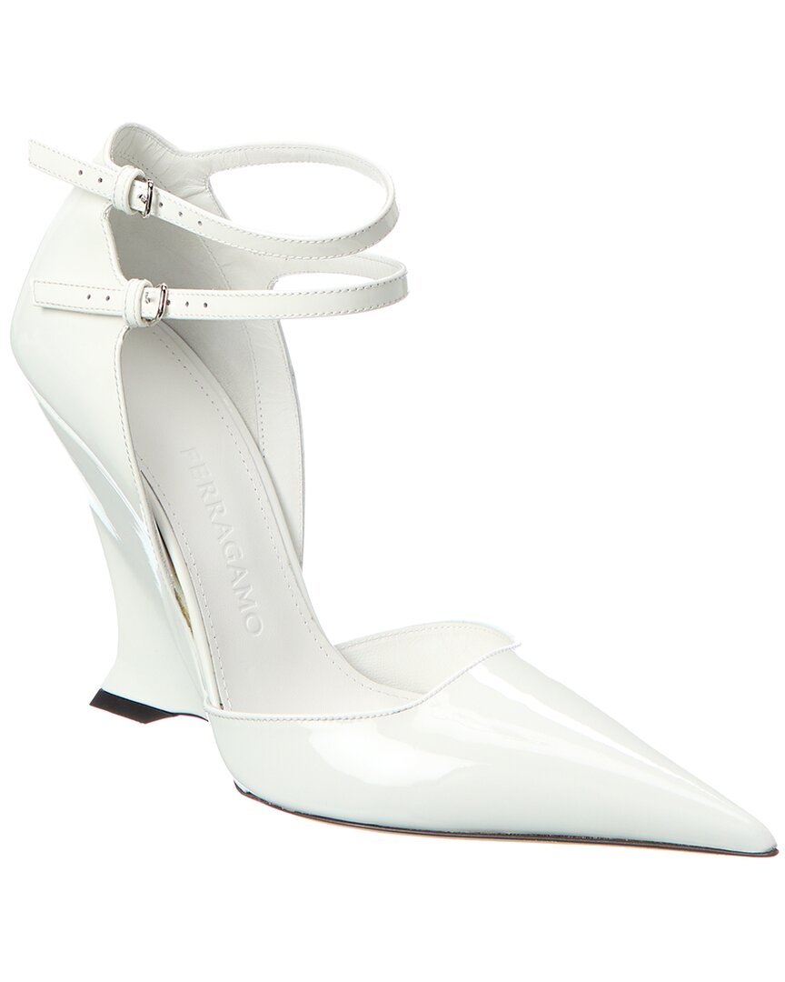 Ferragamo Vidya лакированные босоножки на платформе Salvatore Ferragamo, белый