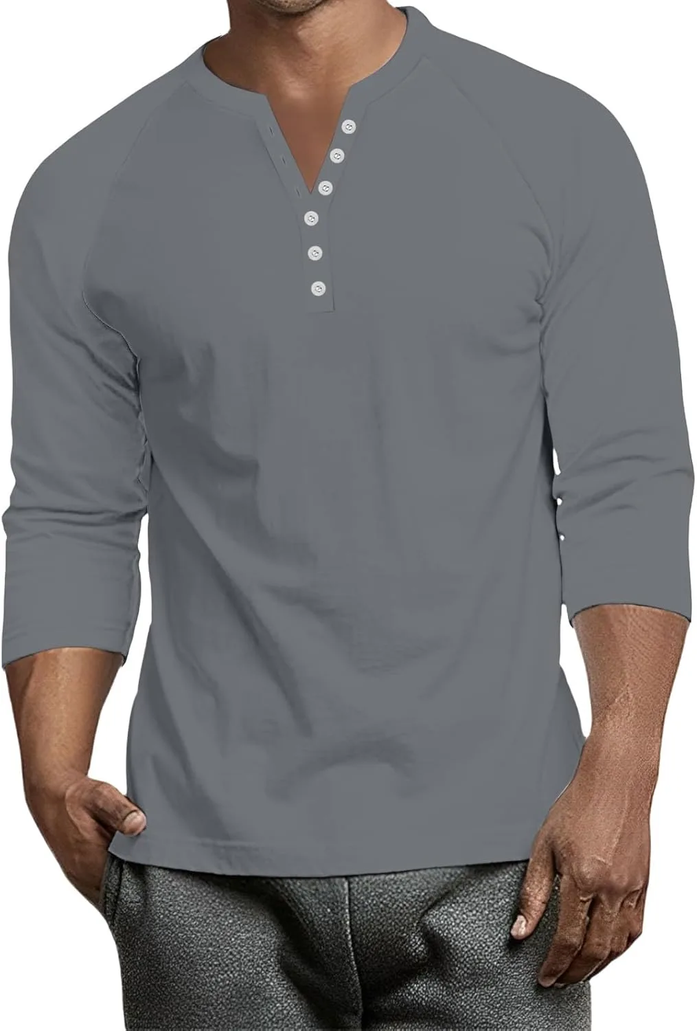 

Мужская футболка Henley с коротким рукавом, S-3XL WENKOMG1